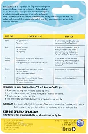 Tetra EasyStrips 6-In-1 aquarium Test Strips, Water Testing (19542)