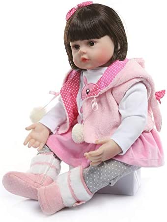 Pedolltree Reborn Baby Dolls Clothes Girl 18 Inches Doll Accessories Outfit for Reborn Doll 17 to19 Inch Newborn Pink Skirt 4 Pices Set Clothing