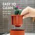Boon Cacti Bottle Cleaning Brush Set, Terracotta , 4 Piece Set