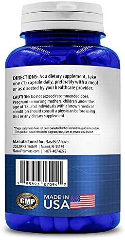 NasaBeahava Pure Quercetin 500mg Supplement - 200 Capsules - Quercetin Dihydrate to Support Cardiovascular Health