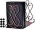 Artkingdome 1 Pair Luxury Old School Bookends Retro Organizer Books End Stand Desk Holder Racks Non-Skid Bookcase Library Decorative Bookend Gift w/Padding