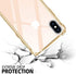 SALAWAT for iPhone Xs Max Case Clear iPhone Xs Max Case Cute Shock Absorption TPU Bumper Phone Case Cover Slim Anti Scratch Hard PC Back Hybrid Protective Case for iPhone Xs Max 6.5inch 2018 (Gold)