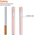 USB Lighter Rechargeable 2 Pack Mini Electric Flameless Windproof Portable Slim Cigarette Lighters (Silver and Rose Gold)