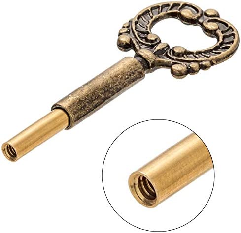Qc Lamp Turn Knob, 2 Packs On/Off Replacement Light Lamp Turn Switch Knobs with 1/2" Extensions, Socket Knob for Floor and Table Lamps (Antique Brass)