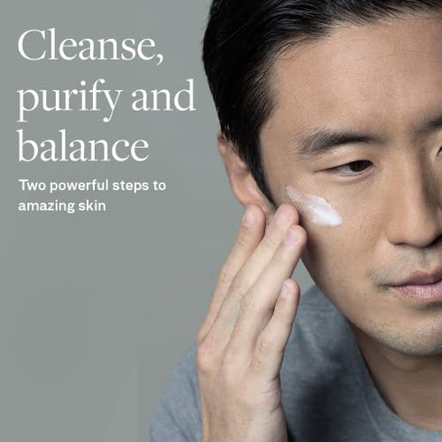 Lumin - Fundamental Duo Set - Skin Care Kit for Men - Charcoal Face Wash and Moisturizer - Cleanse, Protect and Fight Signs of Aging