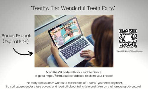Elephant Tooth Fairy | Pillow for Girls | 10" Tooth Fairy Pillow Boy | Tooth Fairy Kit w/ Door Hanger & E-BOOK | Tooth Fairy Gifts for Girls | Tooth Holder for Tooth Fairy for Boys | Tooth Fairy Pouch