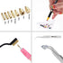 Hotfix Applicator Tool, Bedazzler Kit with DIY Hot Fix Rhinestones Include 7 Tips, Support Stand Tweezers Cleaning Brush Wax Pencils and 2400 Rhinestone