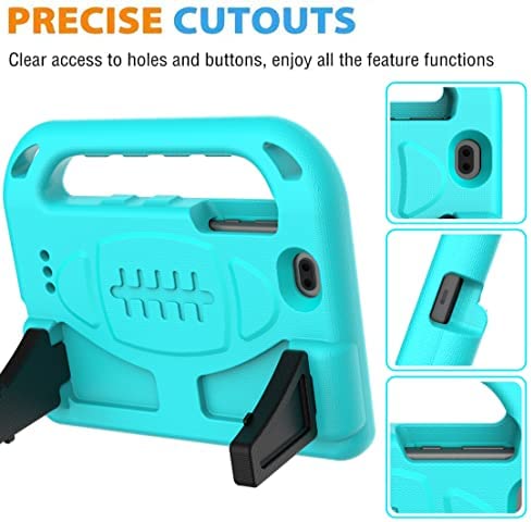 BMOUO Kids Case for Onn 7 inch Tablet,Onn 7 inch Tablet Case - Built-in Screen Protector, Shockproof Light Weight Protective Handle Stand Case for Onn 7" Android Tablet, Turquoise