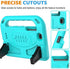 BMOUO Kids Case for Onn 7 inch Tablet,Onn 7 inch Tablet Case - Built-in Screen Protector, Shockproof Light Weight Protective Handle Stand Case for Onn 7" Android Tablet, Turquoise