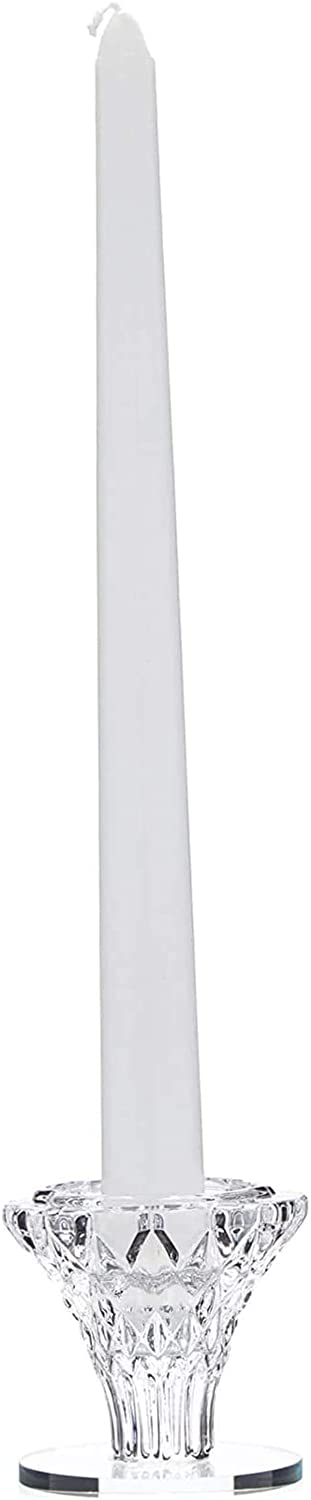 Okuna Outpost Crystal Glass Candle Holders for Candlesticks (2.4 x 2.3 Inches, 12 Pack)