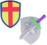Super Z Outlet Children's Foam Toy Medieval Joust Sword & Shield Knight Set Lightweight Safe for Birthday Party Activities, Event Favors, Toy Gifts