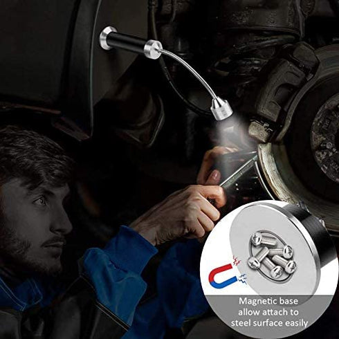 FBve Barbecue Grill Light, 2 Pack Magnetic Base Ultra-Bright LED Grill Lights, 360 Degree Flexible Gooseneck, Weather Resistant