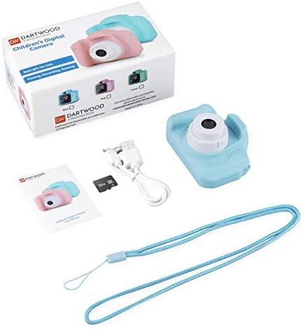 Dartwood 1080p Digital Camera for Kids with 2.0” Color Display Screen & Micro-SD Card Slot for Children - 32GB SD Card Included (Blue)