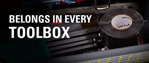 Self-Fusing Silicone Leak Sealing Wrap for Under Sink Drain Pipe - ABS Black