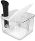 EVERIE Collapsible Hinged Sous Vide Lid Compatible with Anova Nano Sous Vide Cooker and Rubbemaid 12,18,22 Qt Sous Vide Container, Corner Mount ( Lid Only)(Container Not Included)