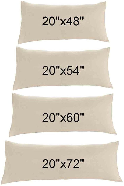 uxcell Body Pillow Case, Microfiber Pillowcases Weave for 90 GSM Ployester, Soft Full Replacement Covers for Body Pillows Body(20"x48") Khaki
