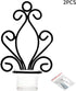 GEZICHTA Wall Candle Sconces, 2pcs 5.58.9inch Candle Sconces Holders with Glass, Tea Light Candle Sconces for Bedroom, Dining, Room, Weddings(Black) free size