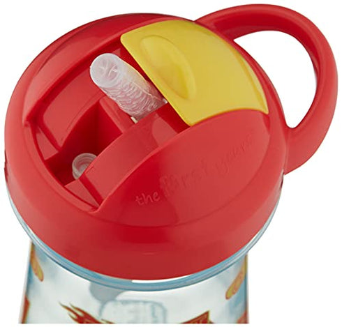 The First Years Disney/Pixar Cars Straw Sippy Cup with Flip Top for Toddlers, 10 Ounce