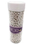 Silver Sprinkles Edible Candy Mini Pearls Cupcake Cake Toppers 120g/ 4.2oz 4mm , Celebrations Candy Pearls Shaker Jar Wedding Shower Party Cake Food Decoration Supplies (Silver)