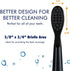 Sonic-FX Replacement Electric Toothbrush Heads Compatible with Fairywill, Sonic-FX and SnapWhite for Adults and Kids | Soft Charcoal/Nylon Bristles Sonic Replacement Toothbrush Heads (Black,Pack of 8)