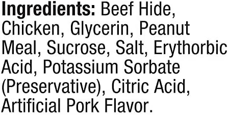 Good'n'Fun Triple Flavor Rawhide Chips with Real Chicken, 4 Oz