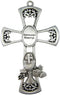 First Holy Communion Pewter Communion Blessings Wall Cross with Chalice Emblem, 5 1/2 Inch