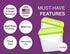 Arrow Home Products 1.5 Pint Freezer Food Storage Containers with Lids, 8 Pack - USA Made Reusable Freezer Containers for Food Storage - Prep, Store, Freeze -BPA Free, Dishwasher Safe, 3 Cups, 8 Pack