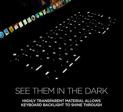 for MacBook Pro Touch Bar Keyboard Cover, CaseBuy Ultra Thin Clear Keyboard Skin for 2019 - 2016 Release MacBook Pro with TouchBar 13 Inch A2159 A1706 A1989 or 15 Inch A1707 A1990 Protective Skin