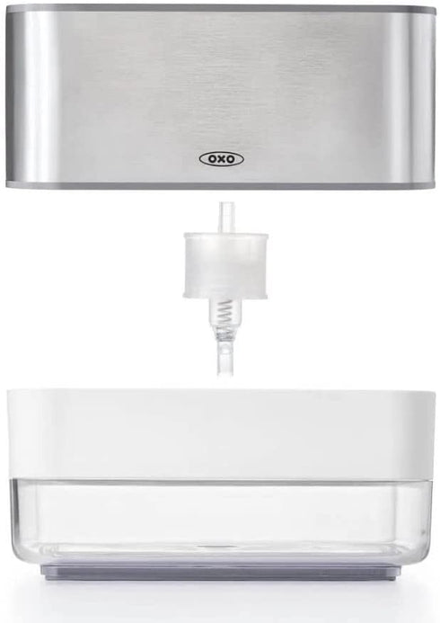 OXO Good Grips Stainless Steel Soap Dispensing Sponge Holder - Clear, One Size