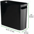 mDesign Plastic Small Trash Can 1.5 Gallon/5.7 Liter Wastebasket, Garbage Container Bin w/Handles for Bathroom, Kitchen, Home Office Holds Waste Recycling,10" H, Aura Collection - 2 Pack - Black