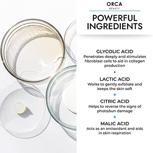 Glycolic Acid Face Serum 2oz - 15% Glycolic Acid Serum AHA Complex with Hyaluronic Acid Serum for Face - Anti Aging Serum with Lactic Acid - Skin Brightening Serum Face Serum for Glowing Skin