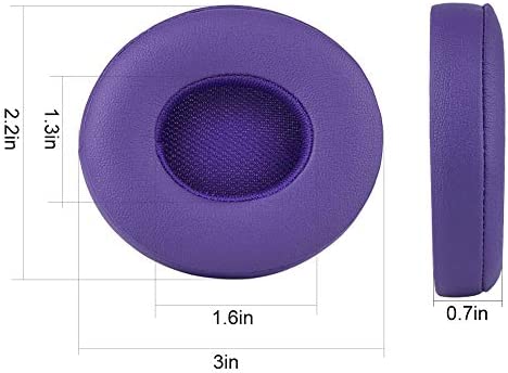 Solo 3 Earpads Replacement Solo 2 Ear Pads Memory Foam Ear Cushion Compatible with Beats by Dre Solo3/Solo2 Wireless on Ear Headphones ONLY (Pop Purple)