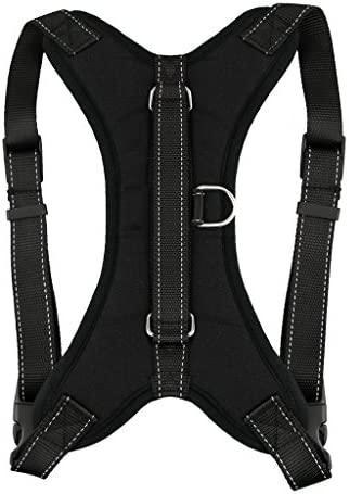 Heavy Duty Adjustable Pet Puppy Dog Safety Harness with Leash Lead Set Reflective No-Pull Breathable Padded Dog Leash Collar Chest Harness Vest with Handle for Small Medium Large Dogs Training Walking
