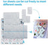 Shipping Cold Packs Dry Ice for Shipping Frozen Food, Freezer Ice Pack Sheets for Coolers 14'' X 13'', Flexible Ice Blanket Keep Food Fresh Beverage Cold, 42 OZ/Sheet After Absorb Water, 4 x 6 Cells