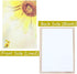 Bolbove 64 Pcs Sunflower Lovely Plant Elegant Letter Writing Stationery Paper Lined Sheets