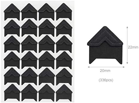 360 Pieces Self Adhesive Photo Corners, Naler 15 Sheets Photo Mounting Corners for Scrapbook, Picture Album, Journal, Black