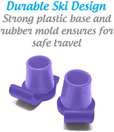 Top Glides DuraSki Extra Durable Walker Glide Skis for 1 1/8 Inch Tubes (Purple)