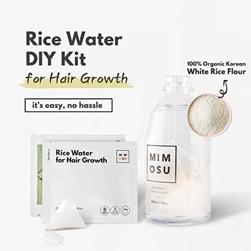 Natural Hair Growth Conditioner DIY Kit fermented Rice Water for Hair Growth Tea Bags with Continuous Spray Bottle Package, Organic Deep Conditioner for Damaged, Dry ,Frizzy Hair, Curly Hair Products