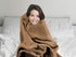 JMR Fleece Throw Blankets for Bed, Couch, or Sofa - Ultra-Soft and Warm Microfiber Plush Blanket for Home and Outdoor Use (Beige, 66X90)