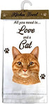 E&S Pets Tabby, orange cat Kitchen Towels, Off-white