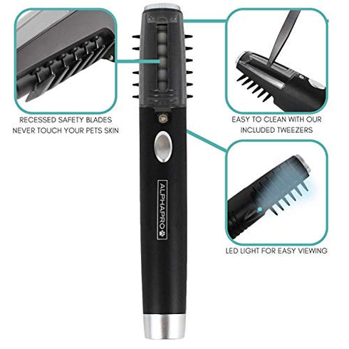 Alpha Pro All-in-One, Pain-Free, Grooming Tool Painlessly and Safely Removes Knots and Tangles from Long Haired Dog, Gift for Dog Owners, Christmas Gift for Dogs Comes in a Giftable Package