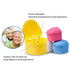 Denture Bath Box Cup, Complete Clean Care for Dentures, Clear Braces, Mouth Guard, Night Guard & Retainers,Traveling (Blue & White)