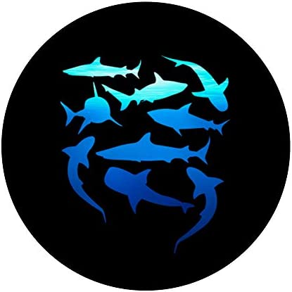 Sharks In The Water Graphic Design Shark Love PopSockets PopGrip: Swappable Grip for Phones & Tablets
