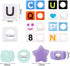 DICOBD 1500pcs Letter Beads Square Alphabet Beads for Bracelets Jewelry Making 11 Styles Cube Beads Transparent Glow in The Dark with 2 Rolls of 9 Meters Elastic String Cord