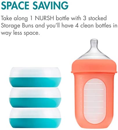 Boon, NURSH Storage Buns (Pack of 3), Blue-white,3 Count (Pack of 1)
