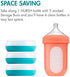 Boon, NURSH Storage Buns (Pack of 3), Blue-white,3 Count (Pack of 1)