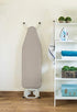 Encasa Homes Replacement Ironing Board Cover with Extra Thick Pad, Plain Colors, Elasticated, (Fits Standard Wide Boards of 18 x 49 inch) Heat Reflective, Scorch Resistant, Heavy Duty - Beige