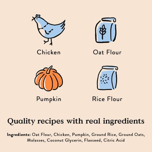 Bocce's Bakery Sunday Roast Training Treats for Dogs, Wheat-Free Dog Treats, Made with Real Ingredients, Baked in The USA, All-Natural & Low Calorie Training Bites, Chicken & Pumpkin Recipe, 6 oz