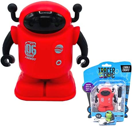 MUKIKIM TracerBot - Blue – Mini Inductive Robot That Follows The Black Line You Draw. Fun, Educational, and Interactive STEM Toy with Limitless Ways to Play! Promotes Logic and Creativity Training