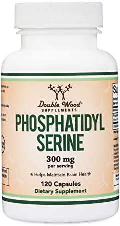 Double Wood Supplements PhosphatidylSerine 300mg Per Serving, Manufactured in The USA, 120 Capsules (Phosphatidyl Serine Complex)